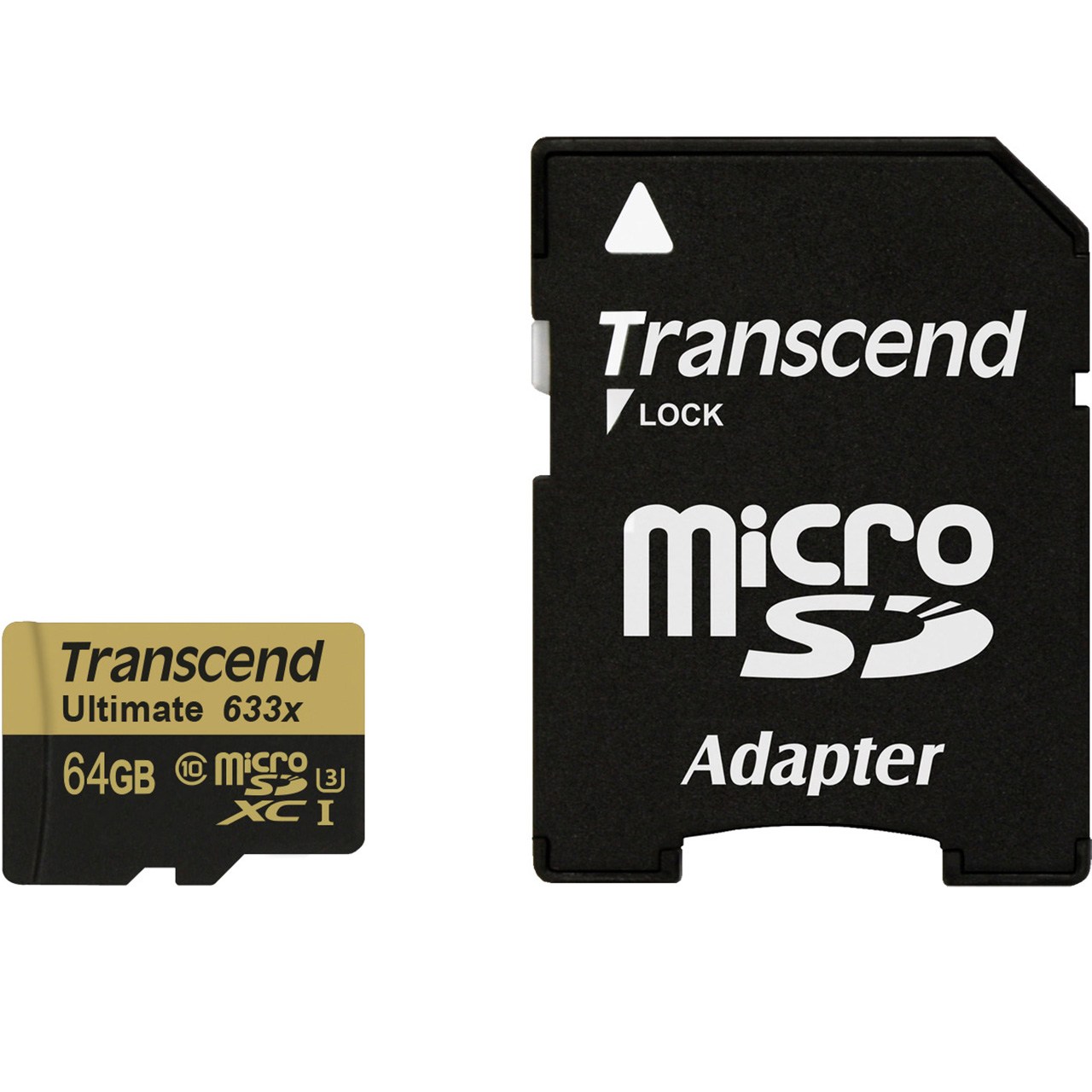 کارت حافظه microSDXC ترنسند مدل Ultimate کلاس 10 استاندارد UHS-I U3 سرعت 95MBps 633X همراه با آداپتور SD ظرفیت 64 گیگابایت کارت حافظه microSDXC ترنسند مدل Ultimate کلاس 10 استاندارد UHS-I U3 سرعت 95MBps 633X همراه با آداپتور SD ظرفیت 64 گیگابایت
