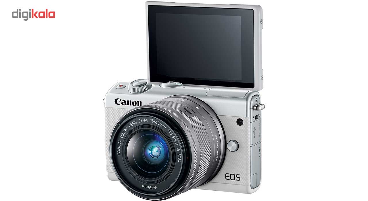دوربین دیجیتال بدون آینه کانن مدل EOS M100 به همراه لنز 15-45 میلی متر دوربین دیجیتال بدون آینه کانن مدل EOS M100 به همراه لنز 15-45 میلی متر