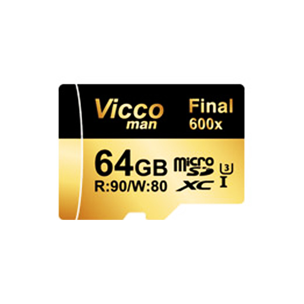 کارت حافظه microSDXC ویکو من مدل Final 600X کلاس 10 استاندارد UHS-I U3 سرعت 90MBps ظرفیت 64گیگابایت همراه با آداپتور SD کارت حافظه microSDXC ویکو من مدل Final 600X کلاس 10 استاندارد UHS-I U3 سرعت 90MBps ظرفیت 64گیگابایت همراه با آداپتور SD