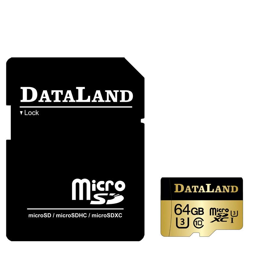 کارت حافظه دیتالند مدل 600x کلاس 10 استاندارد UHS-I U3 سرعت 100MBps ظرفیت 64 گیگابایت همراه با آداپتور SD کارت حافظه دیتالند مدل 600x کلاس 10 استاندارد UHS-I U3 سرعت 100MBps ظرفیت 64 گیگابایت همراه با آداپتور SD