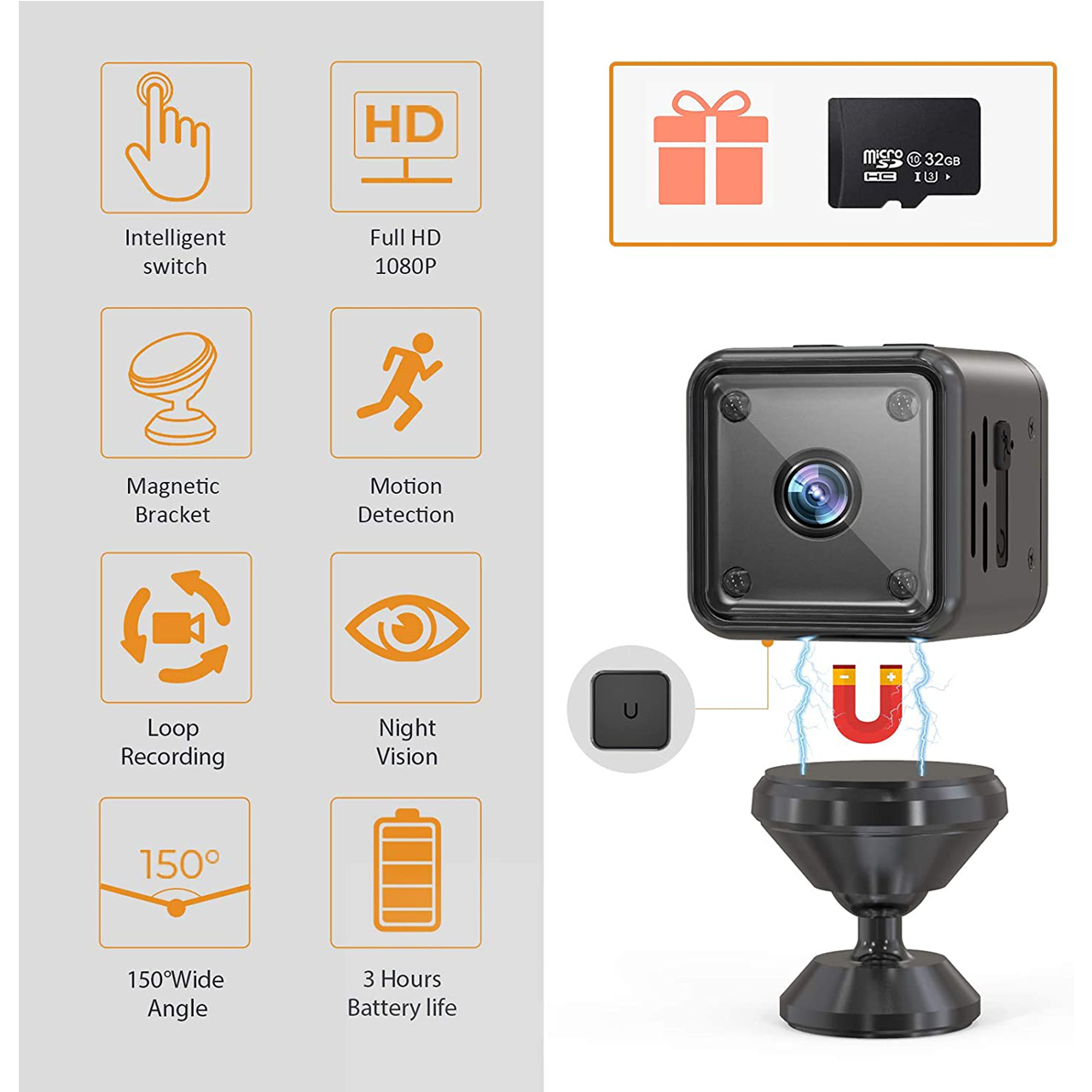 دوربین فیلم برداری سی ام 3 مدل Mini Hidden Camera دوربین فیلم برداری سی ام 3 مدل Mini Hidden Camera