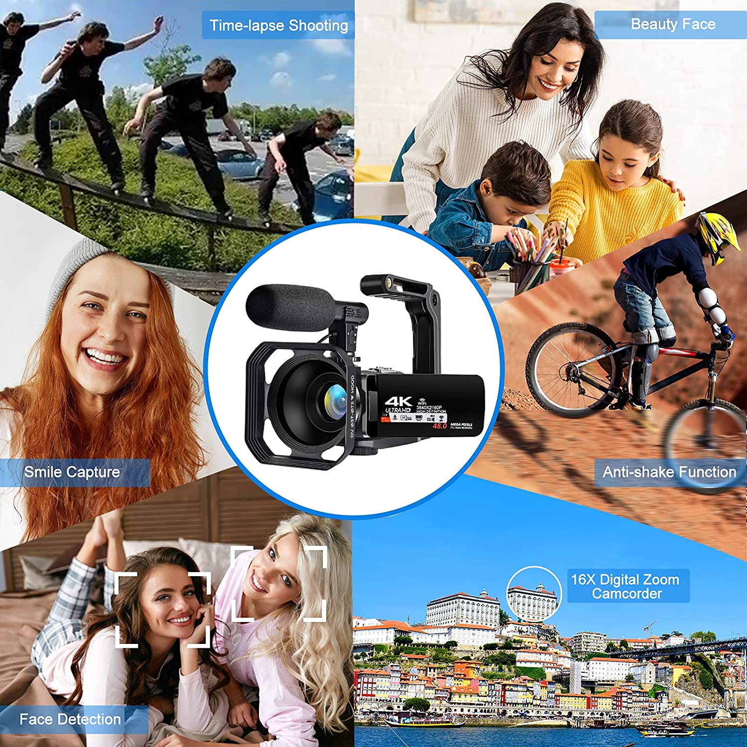 دوربین فیلم برداری مدل 4K WiFi Digital 48MP Vlogging دوربین فیلم برداری مدل 4K WiFi Digital 48MP Vlogging