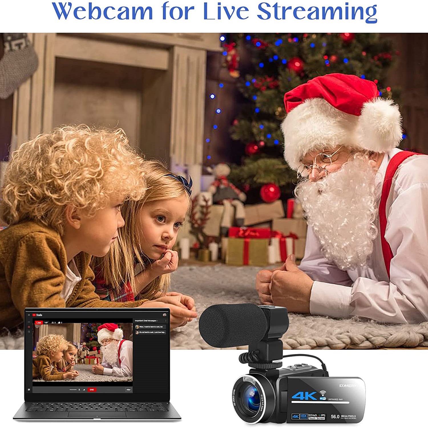 دوربین فیلم برداری کمری مدل 4k UHD 56MP with Night Vision WiFi 18X دوربین فیلم برداری کمری مدل 4k UHD 56MP with Night Vision WiFi 18X