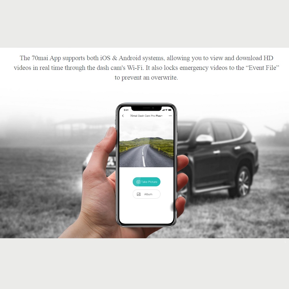 دوربین فیلم برداری خودرو سوِنتی مِی مدل Dash cam Pro Plus + Rear cam Set (Rco6) A500S دوربین فیلم برداری خودرو سوِنتی مِی مدل Dash cam Pro Plus + Rear cam Set (Rco6) A500S