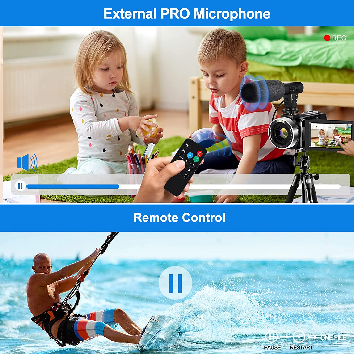 دوربین فیلم برداری مدل 4K WiFi Digital 48MP Vlogging دوربین فیلم برداری مدل 4K WiFi Digital 48MP Vlogging